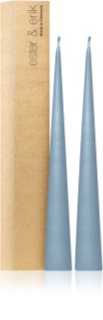 ester & erik cone candles dusty blue (no. 83) koristekynttilä