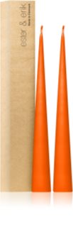 ester & erik cone candles mild orange (no. 16) koristekynttilä 2x37 cm