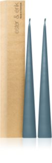 ester & erik cone candles steel blue (no. 64) dekorativní svíčka