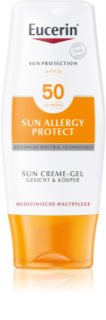 Eucerin Sun Allergy Protect crema gel abbronzante protettivo contro l'allergia al sole SPF 50 150 ml