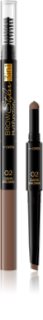 Eveline Cosmetics Brow Styler creion sprâncene precise 3 in 1 culoare 02 Dark Brown 1,2 g