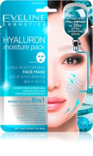 Eveline Cosmetics Hyaluron Moisture Pack Super Hydrating Soothing Sheet Mask 1 pc