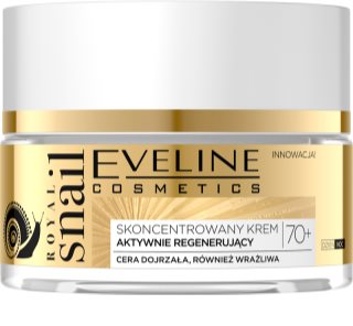 Eveline Cosmetics Royal Snail intenzívne hydratačná a rozjasňujúca starostlivosť na deň aj noc 70+ 50 ml