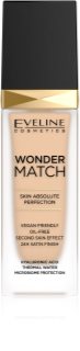 Eveline Cosmetics Wonder Match dlouhotrvající tekutý make-up s kyselinou hyaluronovou odstín 11 Almond 30 ml