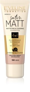 Eveline Cosmetics Satin Matt mattító alapozó csigakivonattal árnyalat 104 Beige 30 ml