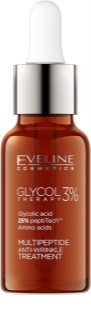 Eveline Cosmetics Glycol Therapy pleťové sérum redukující projevy stárnutí s peptidy 18 ml