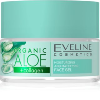 Eveline Cosmetics Organic Aloe+Collagen zmatňující pleťový gel 50 ml