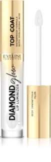 Eveline Cosmetics Diamond Glow Lip Luminizer блясък за устни с блестящи частици с хиалуронова киселина