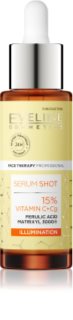 Eveline Cosmetics Serum Shot 15% Vitamin C+Cg ryppyjä ehkäisevä ja kirkastava seerumi sisältää C-vitamiinia 30 ml