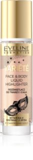 Eveline Cosmetics Variété tekutý rozjasňovač na tvár a telo odtieň 01 Sparkling Wine Gold 30 ml