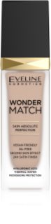 Eveline Cosmetics Wonder Match maquillaje fluido de larga duración con ácido hialurónico