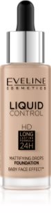 Eveline Cosmetics Liquid Control tekutý make-up s pipetou odstín 035 Natural Beige 32 ml