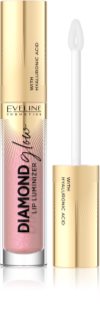 Eveline Cosmetics Diamond Glow bleščeči sijaj za ustnice s hialuronsko kislino odtenek 08 Honey Glam 4,5 ml
