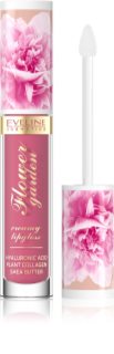 Eveline Cosmetics Flower Garden Kremni sijaj za ustnice s hialuronsko kislino odtenek 03 Magnolia Charm 4.5 ml