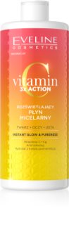 Eveline Cosmetics Vitamin C 3x Action micelárna voda pre rozjasnenie a hydratáciu 500 ml