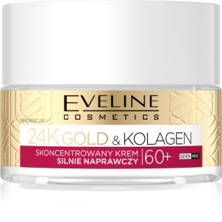 Eveline Cosmetics 24k Gold & Kolagen 60+ crème concentrée pour réduire les rides 60+ 50 ml