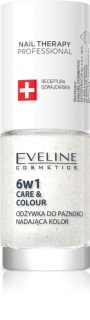 Eveline Cosmetics Nail Therapy Care & Colour conditionneur pour ongles 6 en 1 teinte Golden Glow 5 ml