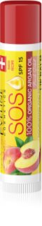 Eveline Cosmetics SOS Lip Balm nourishing lip balm SPF 15 with aroma Peach Sorbet 1 pc