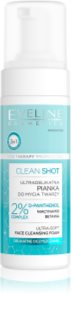 Eveline Cosmetics Clean Shot 2% Panthenol Complex нежна почистваща пяна с успокояващ ефект 150 мл.
