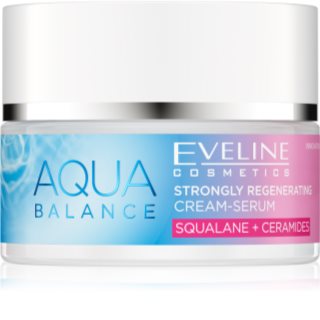 Eveline Cosmetics Aqua Balance Squalane + Ceramides intenzív regeneráló krém hidratáló hatással 50 ml