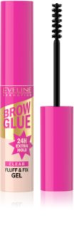 Eveline Cosmetics Brow Glue Fluff & Fix Gel dugotrajni gel za obrve nijansa Transparent 6 ml