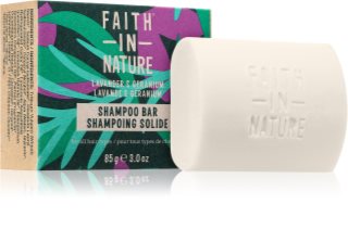 Faith In Nature Lavender & Geranium organikus szilárd sampon levendulával 85 g