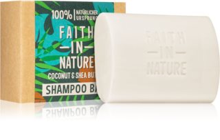 Faith In Nature Coconut & Shea Butter органичен твърд шампоан придаващ хидратация и блясък 85 гр.