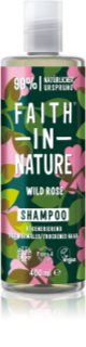 Faith In Nature Wild Rose elvyttävä shampoo normaaleille ja kuiville hiuksille 400 ml