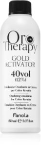 Fanola Oro Therapy Gold Activator aktivační emulze 12 % 40 vol. 150 ml
