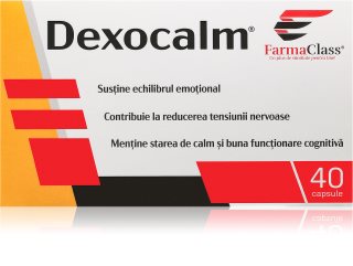 FarmaClass Industry Dexocalm capsule pentru susținerea echilibrului fizic și psihic al corpului 40 caps.