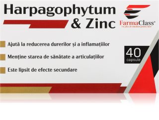 FarmaClass Industry Harpagophytum & zinc capsule pentru mușchi, articulații și tendoane 40 caps.