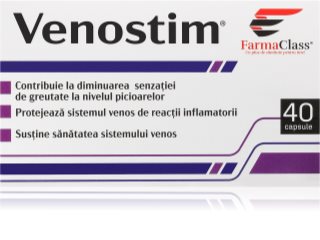 FarmaClass Industry Venostim capsule ajută la funcționarea corectă a aparatului vascular 40 caps.
