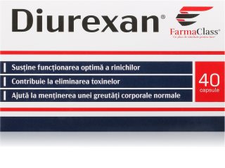 FarmaClass Industry Diurexan capsule pentru scăderea retenției de apă în organism 40 caps.