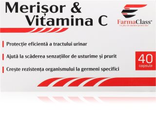 FarmaClass Industry Merisor & vitamina C capsule pentru susținerea sănătății căilor urinare 40 caps.