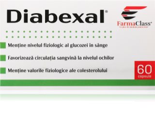 FarmaClass Industry Diabexal capsule pentru menținerea nivelului normal de zahăr în sânge 60 caps.