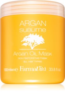 FarmaVita Argan Sublime mascarilla hidratante y regeneradora para cabello