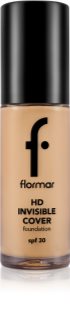 flormar HD Invisible Cover Foundation lehký make-up s rozjasňujícím účinkem SPF 30