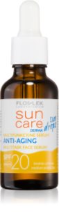 FlosLek Laboratorium Sun Care Derma Sun Drops Schutz-Serum mit Antifalten-Effekt SPF 20 30 ml