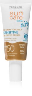 FlosLek Laboratorium Sun Care Derma City BB crema BB de protección UV muy alta para pieles sensibles SPF 50+ 30 ml