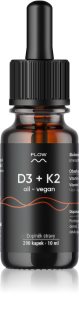 Flow D3 + K2 Vegan Oil kapky pro podporu imunity, kostí a činnosti svalů 10 ml