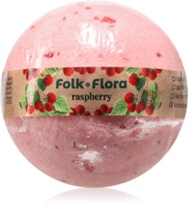 Folk & Flora Raspberry бомбочка для ванни 130 гр