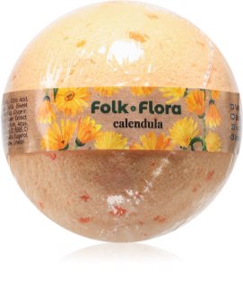 Folk & Flora Calendula шипляча кулька для ванни з календулою лікарською 130 гр