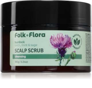 Folk & Flora Burdock peeling na vlasovú pokožku 180 g
