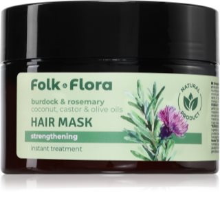 Folk & Flora Burdock & Rosemary Tiefenwirksame Haarmaske 200 ml