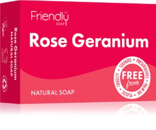 Friendly Soap Natural Soap Rose Geranium Dabiskas ziepes 95 g