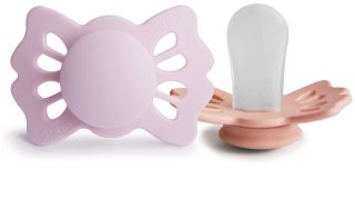 FRIGG Lucky Size 1:0-6 months smoczek Soft Lilac/Pretty in Peach 2 szt.