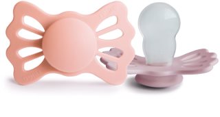 FRIGG Lucky Size 2:6-18 months suzetă Pretty in Peach/Primrose 2 buc