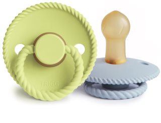 FRIGG Rope Size 1:0-6 months smoczek Green Tea/Powder Blue 2 szt.
