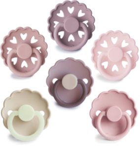 FRIGG 6-Pack Pacifiers Round Silicone Size 2 knupis Blooming Love 6 gab.