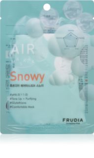 Frudia AIR Snowy arcmaszk egységesíti a bőrszín tónusait